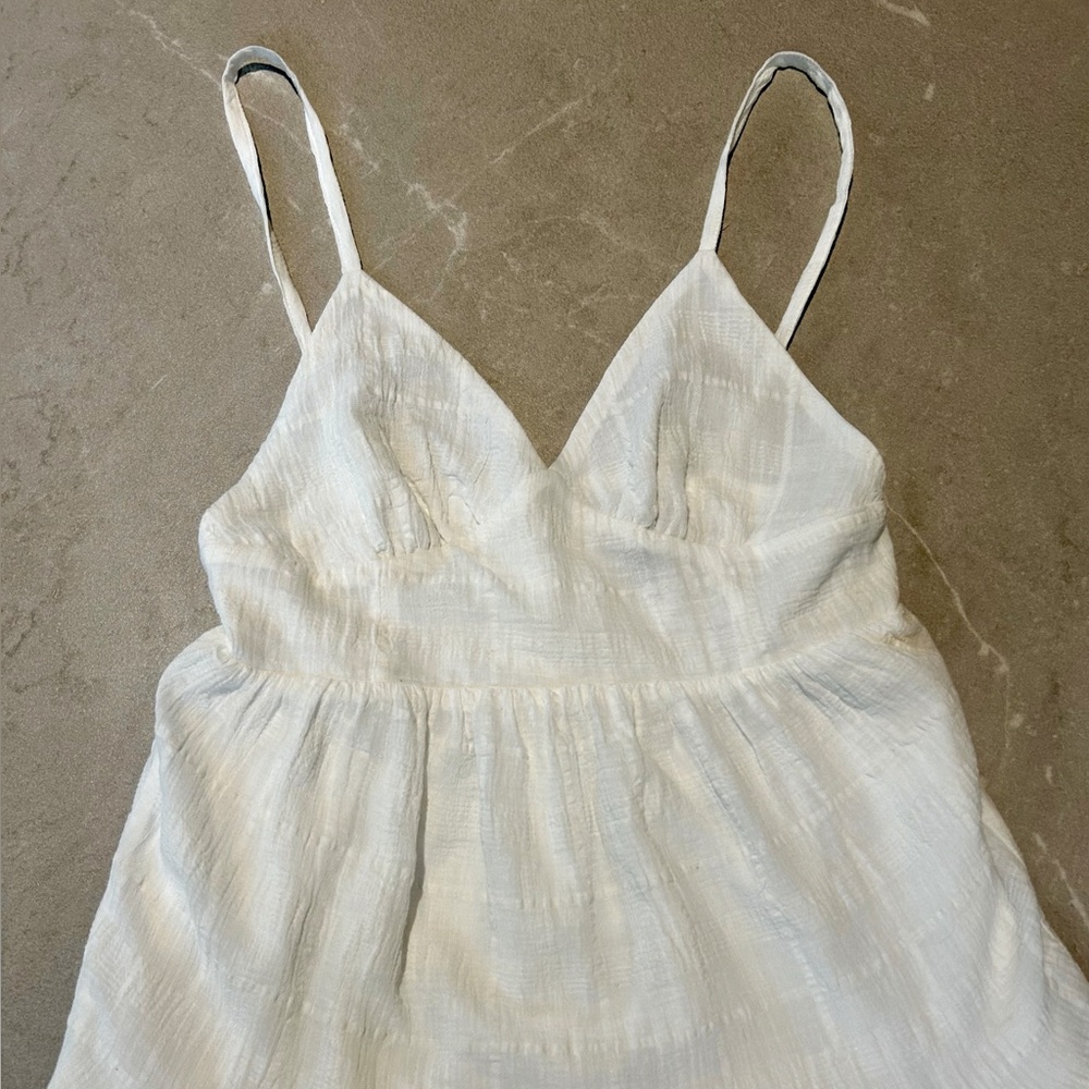 Vintage Y2K Forever 21 White Babydoll Dress - Picture 2 of 8